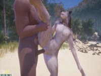 Husky furry dog porno with man fucking a female dog in different sexual positions